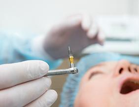 surgery to insert dental implant
