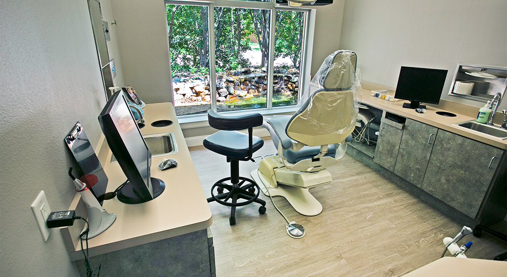 Treatment room in dental office in Carrollton