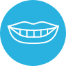 Animated smile with aligned teeth representing results of Invisalign orthodontic treatment